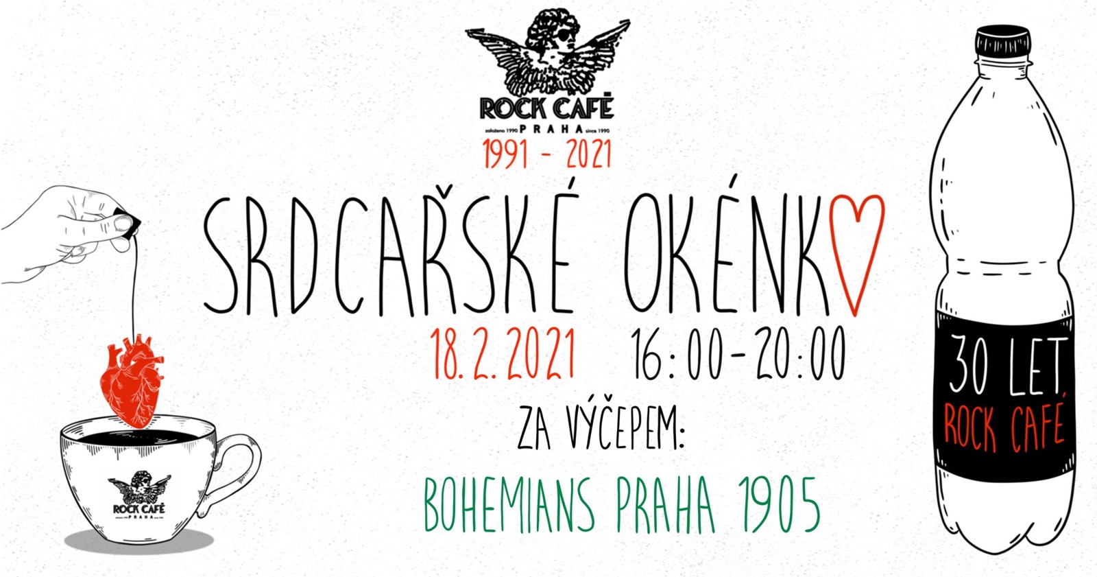 Srdcařské okénko v Rock Café Prague